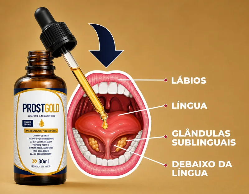 Aplicação sublingual: gotas embaixo da língua